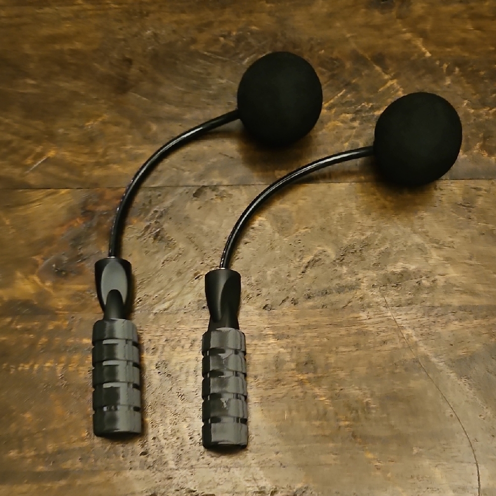 Black Weighted Jump Rope